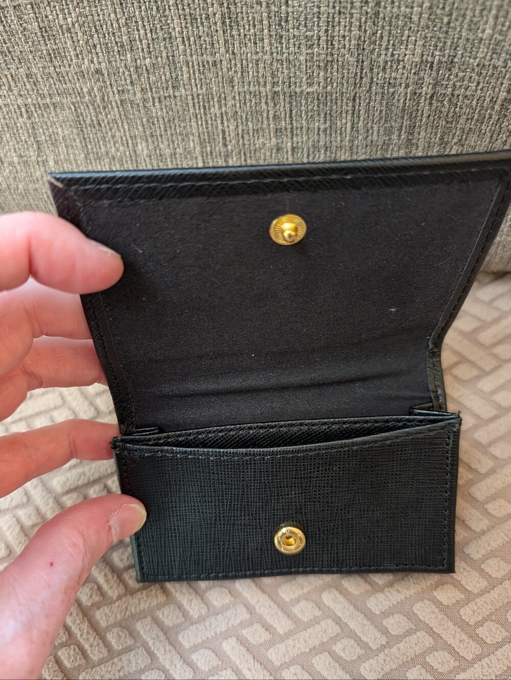 CREED Black Saffiano Leather Wallet NWOT - Picture 4 of 6